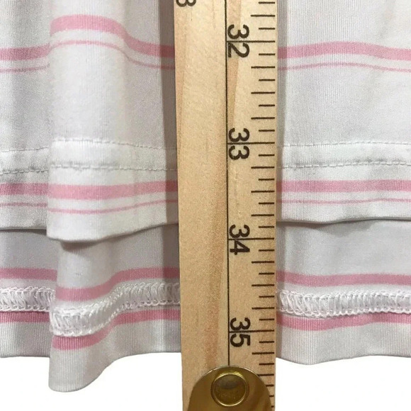 RLX Ralph Lauren Polo Shirt Mens XXL Pink White Striped Logo Short Sleeve 2XL - Picture 8 of 12
